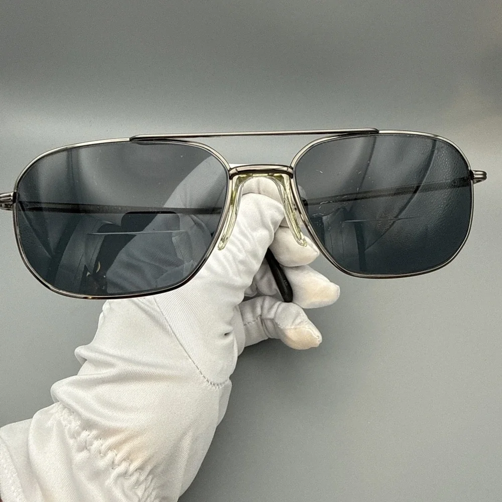 Vintage STETSON Zyloware Gunmetal Double Bridge 59-14 Eyeglass 'Frames Only'